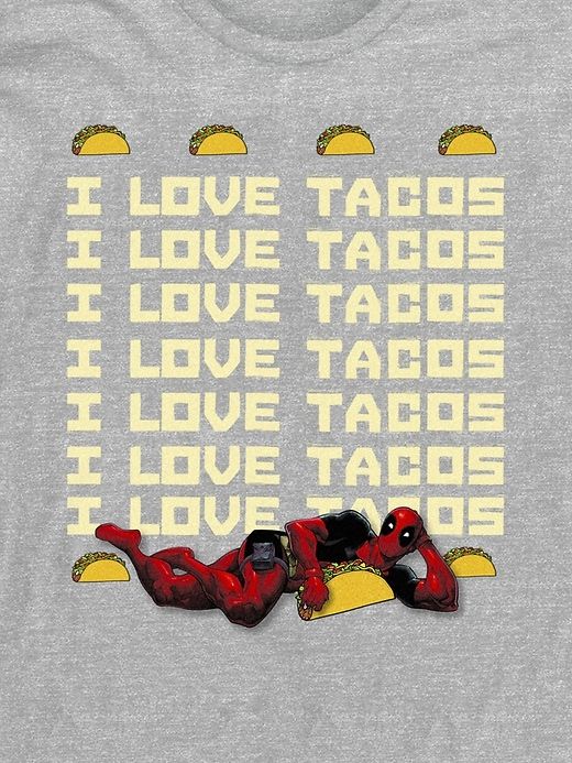 Deadpool I Love Tacos Graphic Long Sleeve Tee sold by GAP product image thumbnail 2