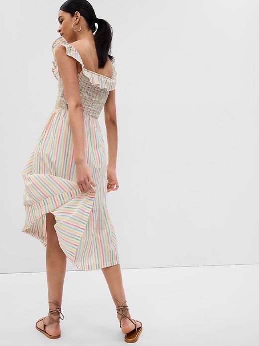 Ruffle Neck Midi Dress sold by GAP product image thumbnail 2