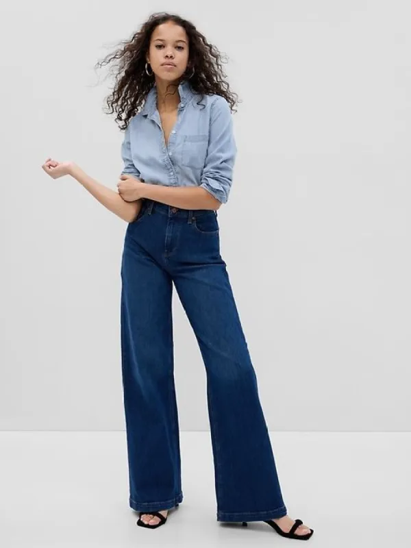 Organic Cotton Denim Perfect Shirt sold by GAP
