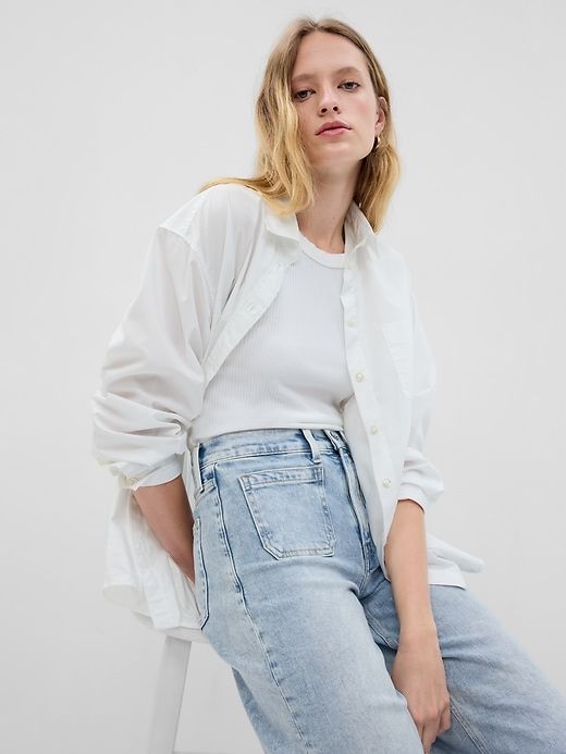 High Rise Stride Wide-Leg Ankle Jeans sold by GAP product image thumbnail 3