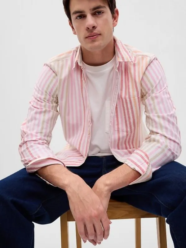 Classic Oxford Shirt in Standard Fit with In-Conversion Cotton sold by GAP