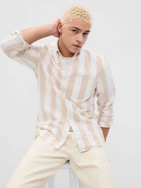 Classic Oxford Shirt in Standard Fit with In-Conversion Cotton sold by GAP