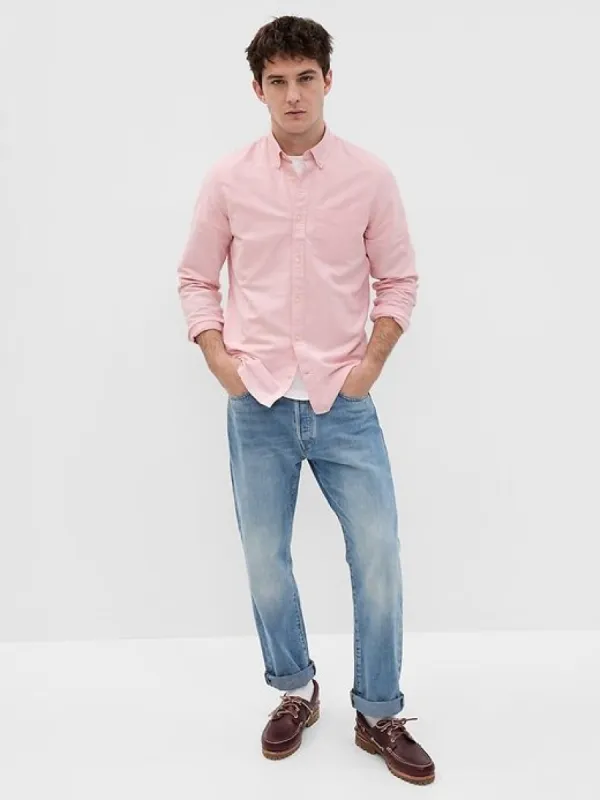 Classic Oxford Shirt in Standard Fit with In-Conversion Cotton sold by GAP