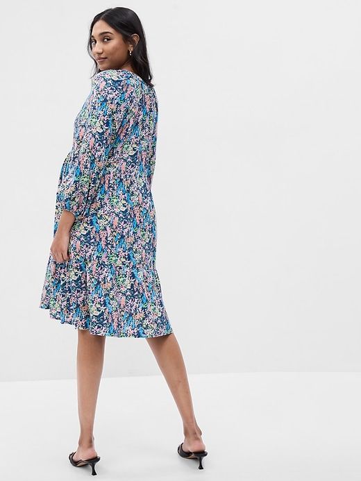Maternity Balloon Sleeve Tiered Dress sold by GAP product image thumbnail 2