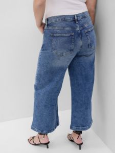 High Rise Stride Wide-Leg Ankle Jeans sold by GAP
