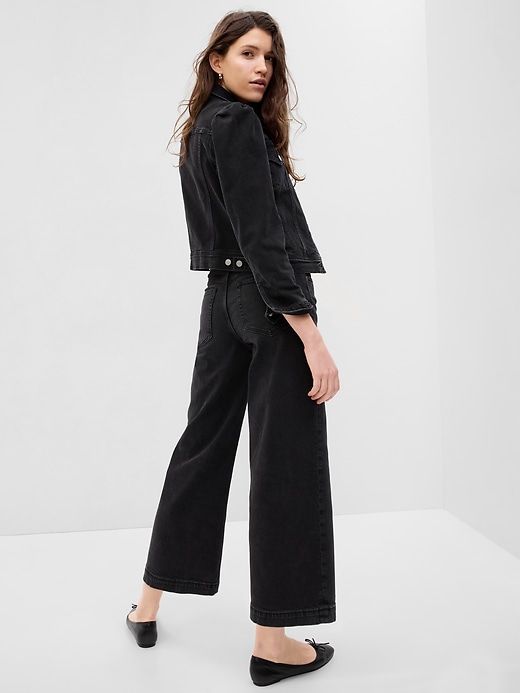 High Rise Stride Wide-Leg Ankle Jeans sold by GAP product image thumbnail 2