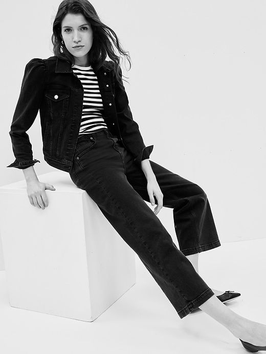 High Rise Stride Wide-Leg Ankle Jeans sold by GAP product image thumbnail 3