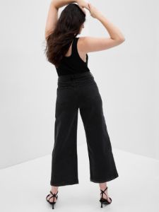 High Rise Stride Wide-Leg Ankle Jeans sold by GAP
