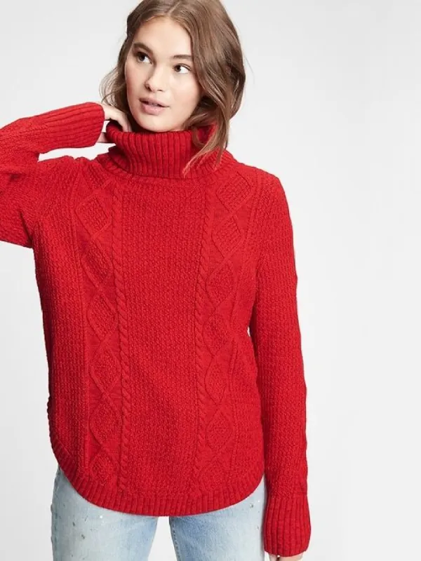 Cable Knit Turtleneck Sweater sold by GAP