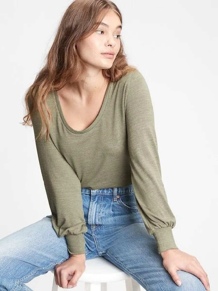 Softspun Scoopneck T-Shirt sold by GAP
