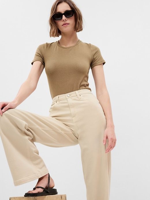 High Rise Stride Wide-Leg Jeans sold by GAP product image thumbnail 3