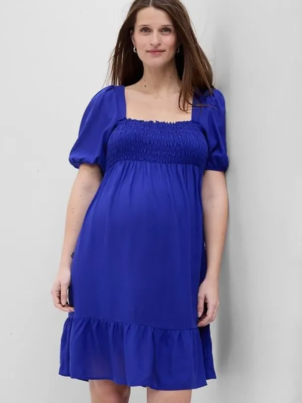 Maternity Smocked Midi Dress sold by GAP