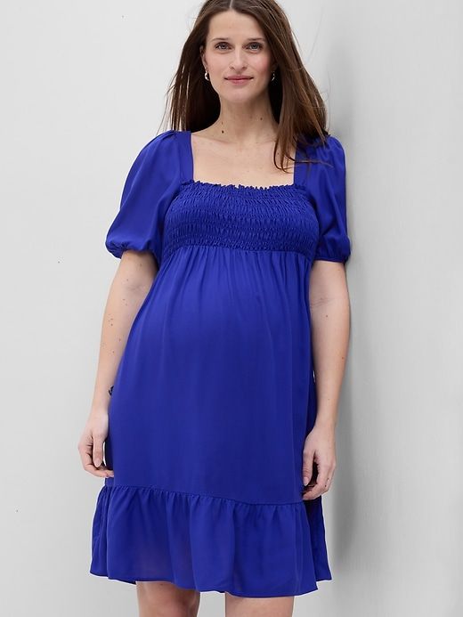 Maternity Smocked Midi Dress sold by GAP