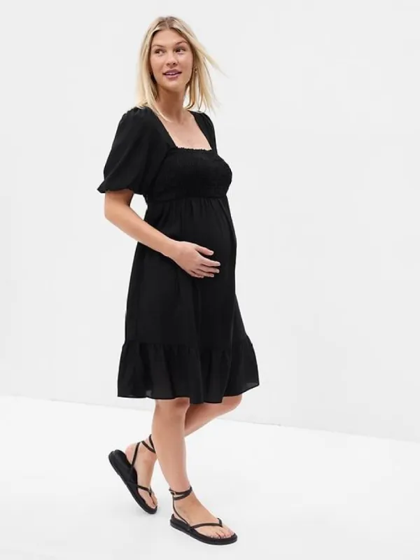 Maternity Smocked Midi Dress sold by GAP