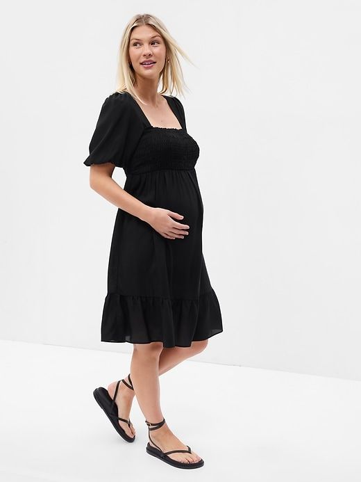 Maternity Smocked Midi Dress sold by GAP