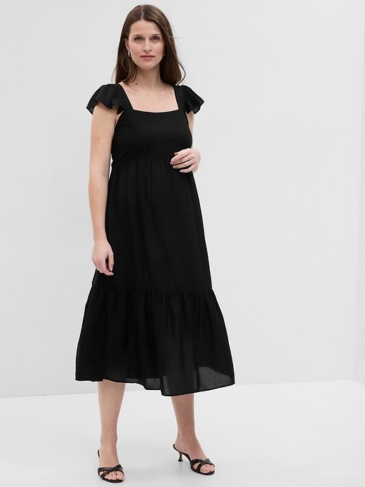 Maternity Flutter Sleeve Midi Dress sold by GAP