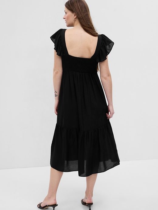 Maternity Flutter Sleeve Midi Dress sold by GAP product image thumbnail 2