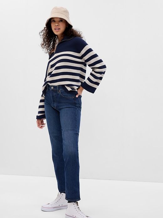 High Rise Cheeky Straight Jeans sold by GAP