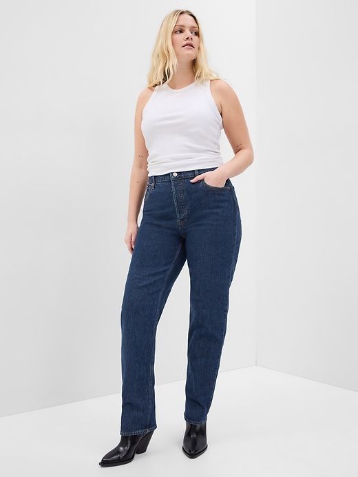 High Rise Cheeky Straight Jeans sold by GAP product image thumbnail 4