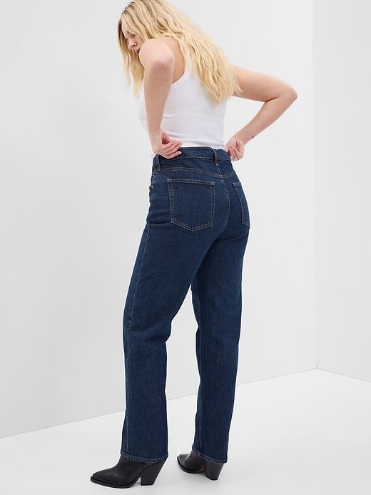 High Rise Cheeky Straight Jeans sold by GAP product image thumbnail 5
