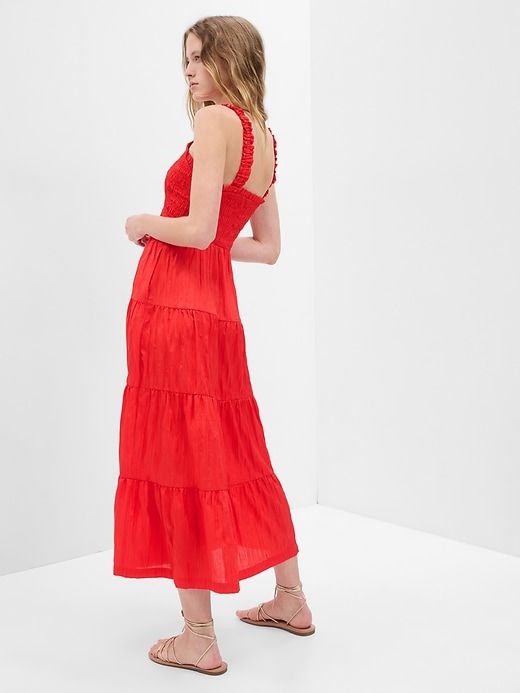 Smocked Tiered Maxi Dress sold by GAP product image thumbnail 2