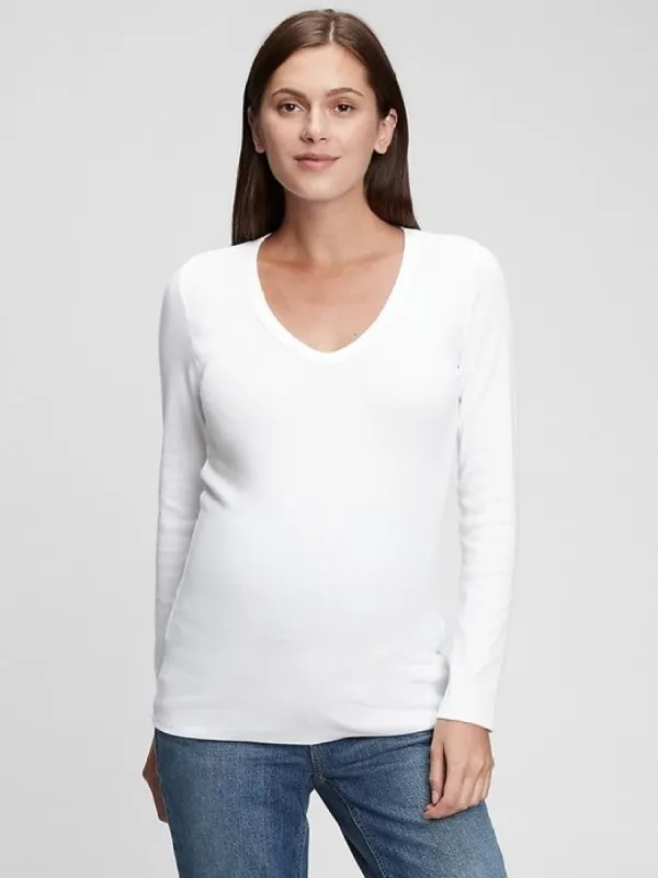 Maternity Modern V-Neck T-Shirt sold by GAP