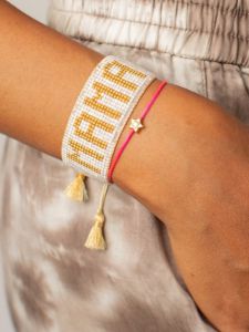 HART White and Gold MAMA Bracelet sold by GAP