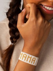 HART White and Gold MAMA Bracelet sold by GAP