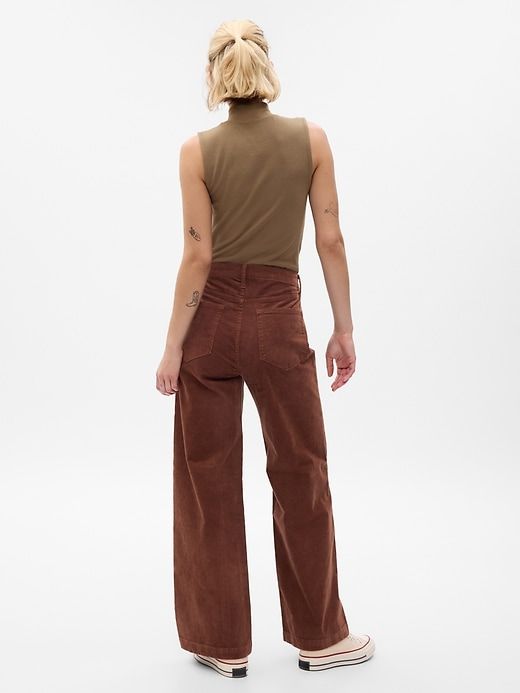 High Rise Corduroy Stride Wide-Leg Pants sold by GAP product image thumbnail 2