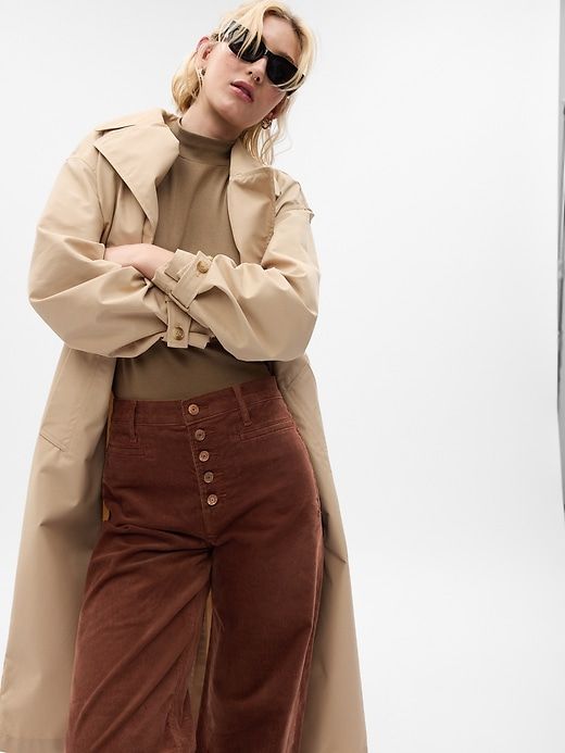 High Rise Corduroy Stride Wide-Leg Pants sold by GAP product image thumbnail 3