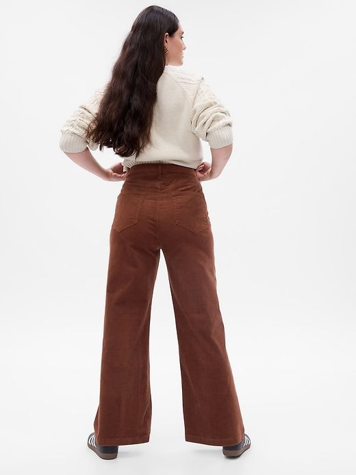 High Rise Corduroy Stride Wide-Leg Pants sold by GAP product image thumbnail 5