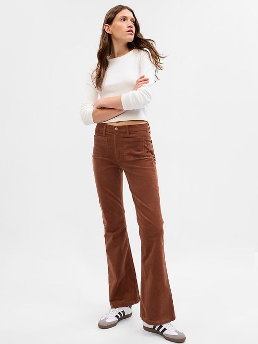 High Rise Corduroy '70s Flare Pants sold by GAP