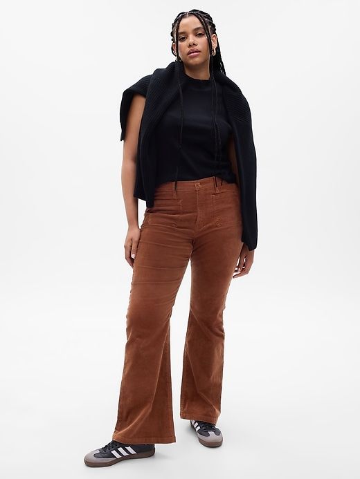 High Rise Corduroy '70s Flare Pants sold by GAP product image thumbnail 4