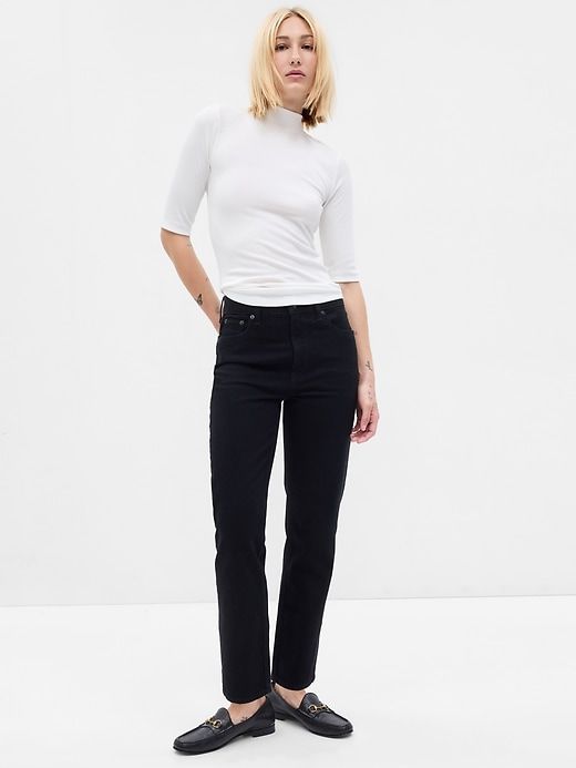 High Rise Cheeky Straight Jeans sold by GAP