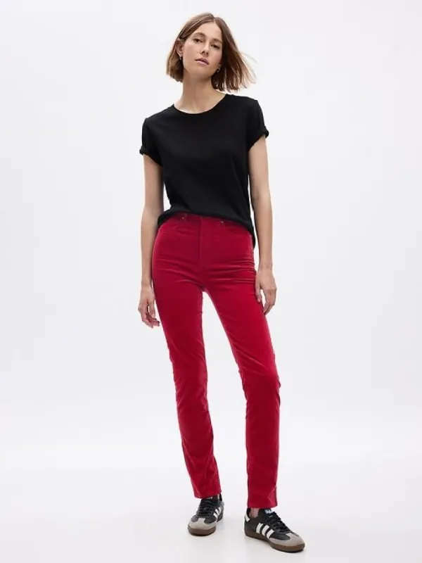 High Rise Velvet Vintage Slim Pants sold by GAP