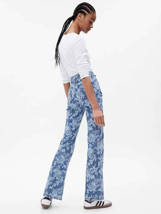 Gap × LoveShackFancy High Rise Floral ‘70s Flare Jeans sold by GAP product image thumbnail 2