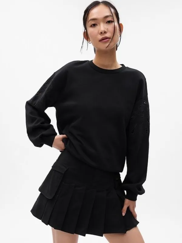 Vintage Soft Eyelet Sleeve Sweatshirt sold by GAP