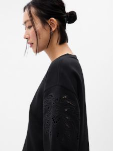 Vintage Soft Eyelet Sleeve Sweatshirt sold by GAP