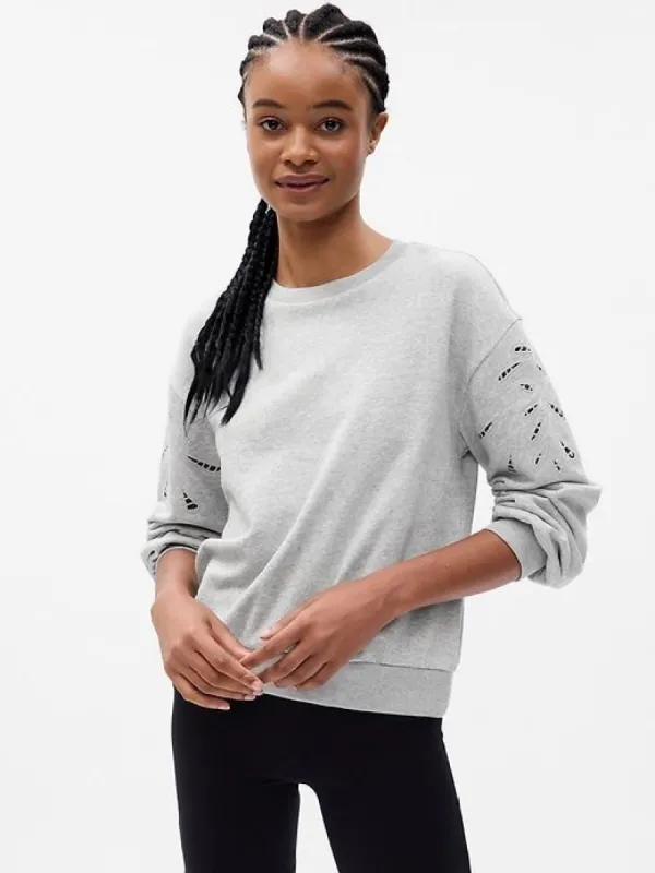 Vintage Soft Eyelet Sleeve Sweatshirt sold by GAP