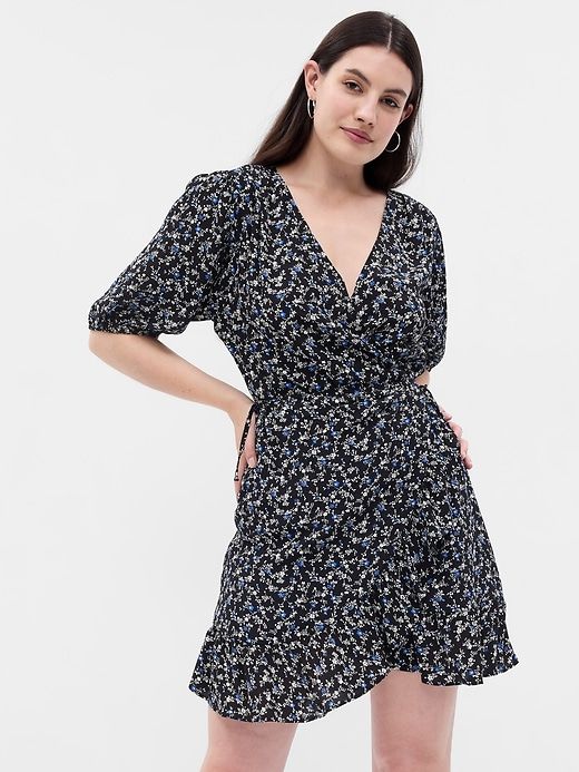 Floral Mini Wrap Dress sold by GAP product image thumbnail 4
