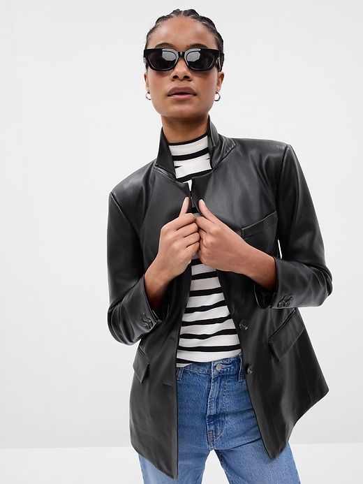 Vegan Leather Blazer sold by GAP product image thumbnail 3