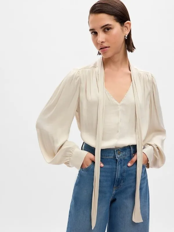 Tie-Neck Shirt sold by GAP