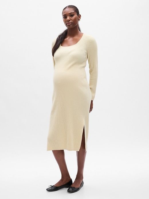 Maternity CashSoft Rib Midi Sweater Dress sold by GAP