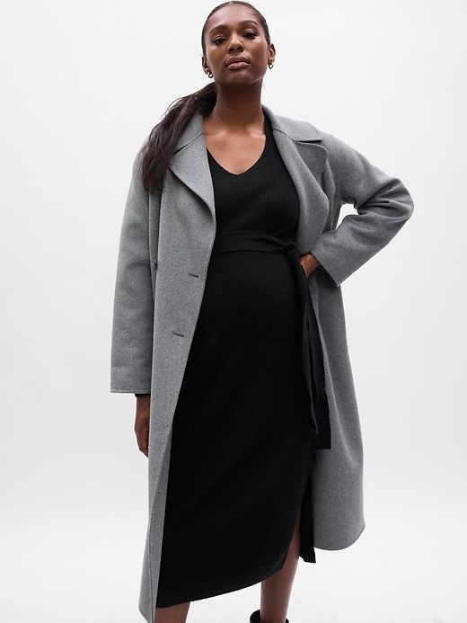 Maternity CashSoft Belted Midi Sweater Dress sold by GAP product image thumbnail 3