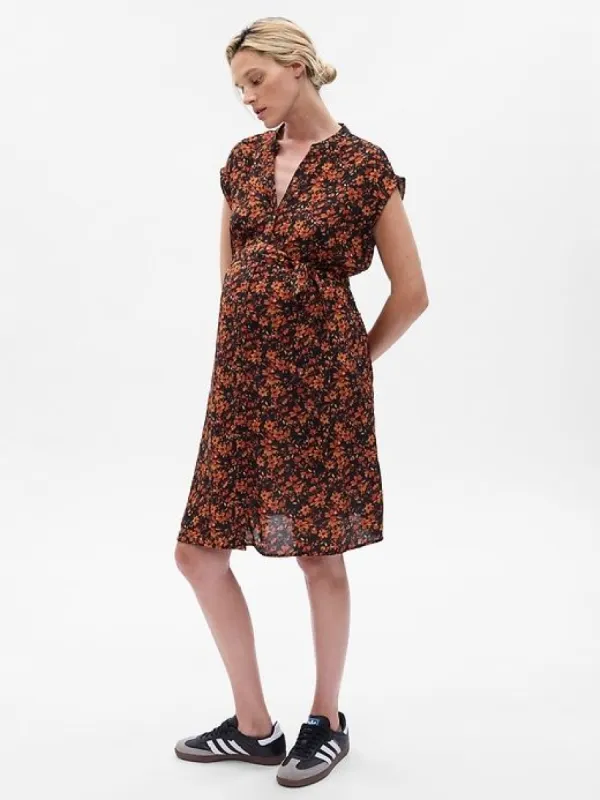 Maternity Button-Front Midi Dress sold by GAP