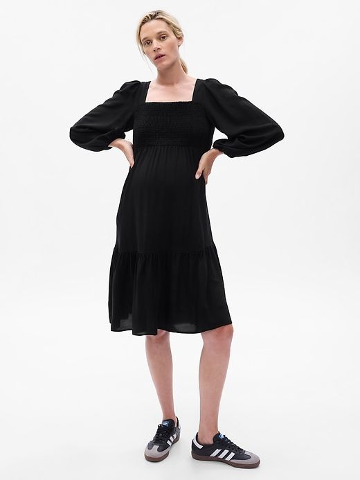 Maternity Smocked Midi Dress sold by GAP