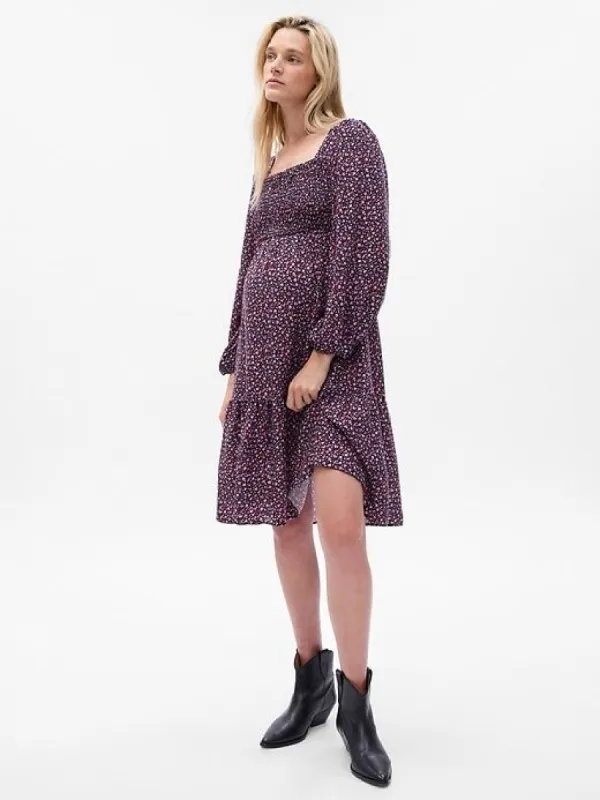 Maternity Smocked Midi Dress sold by GAP