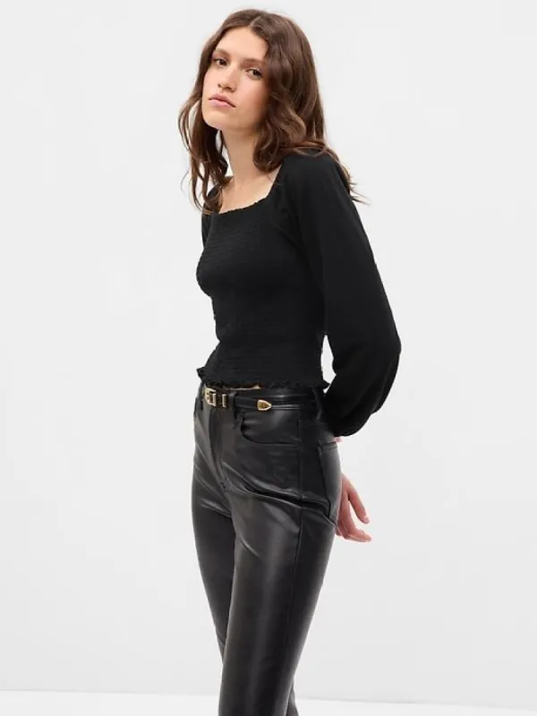Smocked Cropped Top sold by GAP