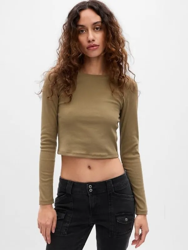 Cropped Rib T-Shirt sold by GAP