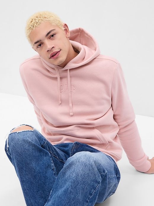 Viva Magenta Mini Gap Arch Logo Hoodie sold by GAP product image thumbnail 5